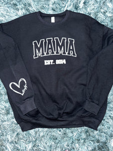 Mama Sweatshirt….”I wear my Heart on my Sleeve”